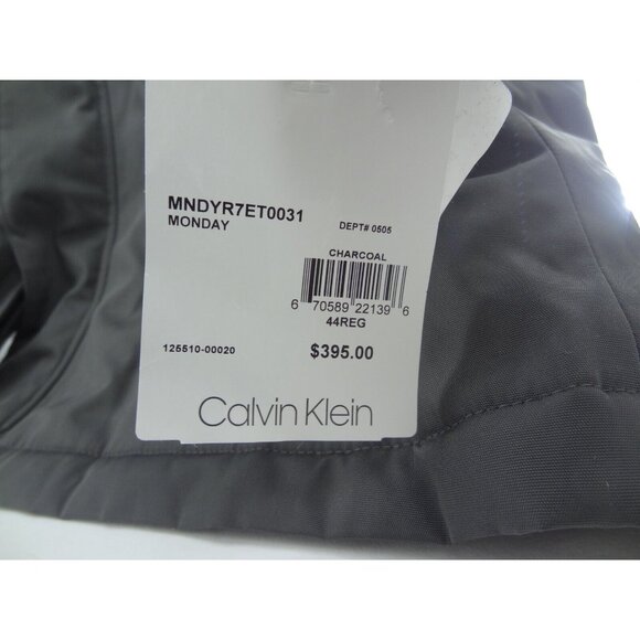 $395 Calvin Klein Extreme Slim Fit Raincoat Parka Black Men's 44 Reg - Picture 2 of 12